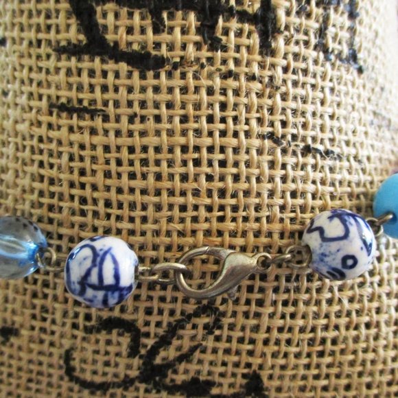 Vintage ITALIAN VENETIAN Millefiori Glass Wedding Cake Beads, Necklace 17" - Picture 3 of 14